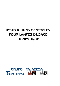 instructions generales pour lampes d`usage domestique