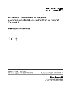 GV3000/SE Unité de Puissance Instructions de service
