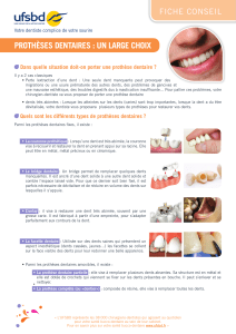 prothèses dentaires : un large choix
