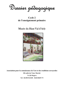 Cycle 2 - Musée du Haut Val d`Arly