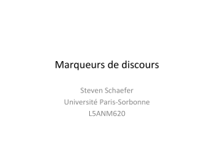 Marqueurs de discours - Université Paris