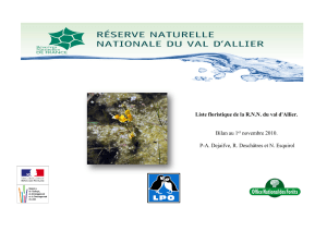 Liste floristique de la RNN du Val d`Allier. Dejaifve