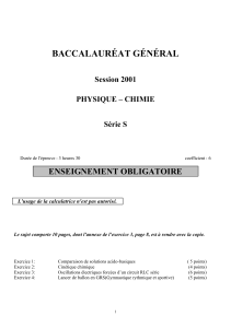 Physique-Chimie Specialite - 2001 - Scientifique