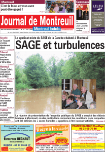 La une du Journal de Montreuil du 24/11/2010
