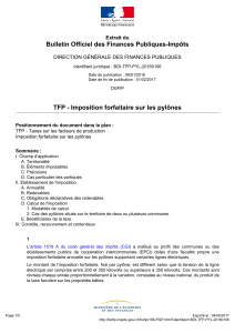 TFP - Imposition forfaitaire sur les pylônes - BOFiP