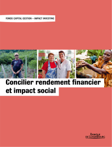 Concilier rendement financier et impact social