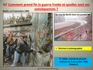 Le mur de Berlin dans les années 80