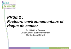 Environnement et cancers - Mme Fervers