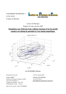 Simulation sous MatLab d`une collision classique d`un ion positif