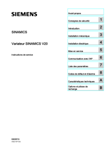 Variateur SINAMICS V20