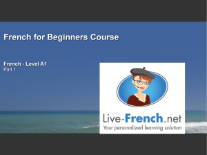 French for Beginners Course - Live