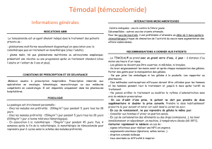 MEDECIN TEMODAL (témozolomide)
