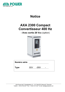 Notice AXA 2300 Compact Convertisseur 400 Hz