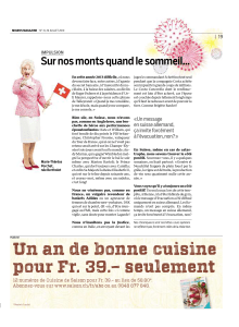 Migros Magazine N° 31 / 29 JUILLET 2013 (française)