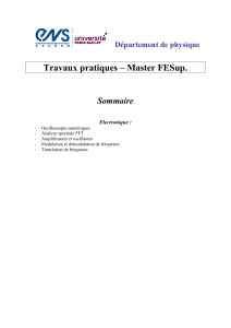 Travaux pratiques – Master FESup.