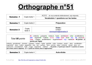 Orthographe n°51 - bla-bla cycle 3