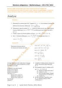 DV maths 1ES vers TES 2013 - Saint-Charles - Athis-Mons