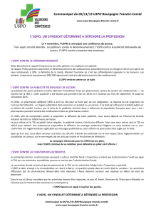Communiqué de presse ICI - USPO Bourgogne Franche