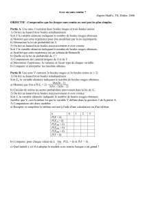 Avec ou sans remise ? d`après Math`x, TS, Didier, 2006 OBJECTIF