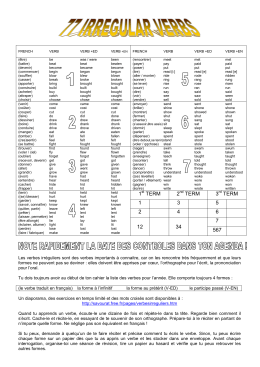 verbe irregulier anglais rencontrer