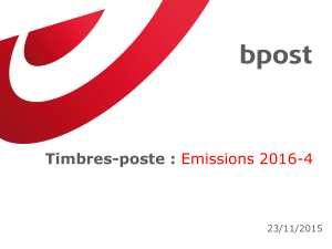 Timbres-poste : Emissions 2016-4