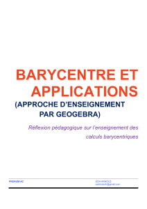 barycentre et applications - PReNuM-AC