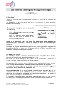 Dyslexie - Rectorat de l`académie de Besançon