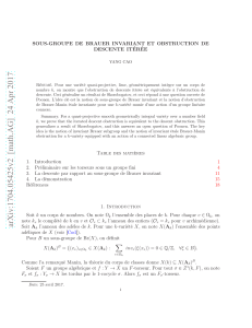 Sous-groupe de Brauer invariant et obstruction de descente it\`er\`ee