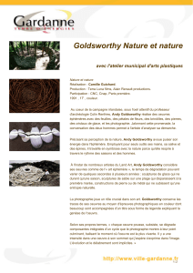 Goldsworthy Nature et nature