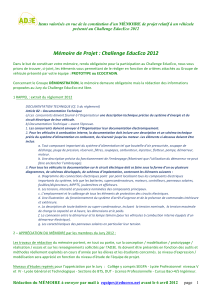 Mémoire de Projet : Challenge EducEco 2012