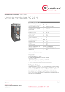 Unité de ventilation AC 25 H