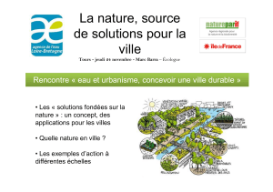La nature, source de solutions pour la ville