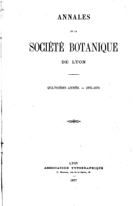 société botai\ique - Société linnéenne de Lyon