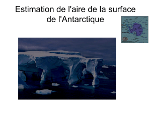 Estimation de l`aire de la surface de l`Antarctique