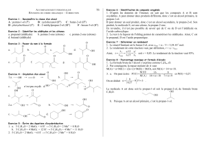 TS A : pentan-1-ol (IR) B : cyclohexanol (IIR) C : butan-2