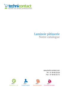 Laminoir pâtisserie Notre catalogue - Techni