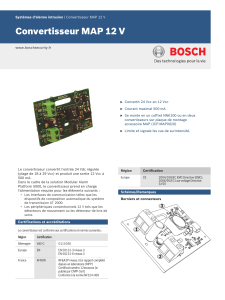 Convertisseur MAP 12 V - Bosch Security Systems