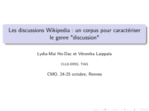 Les discussions Wikipedia - CLLE-ERSS