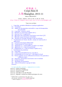有限域 2 Corps finis II 上海/Shanghai, 2015-11