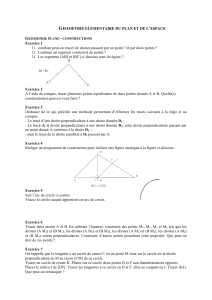 UE1 seances 4-5 et 6 Géométrie élémentaire