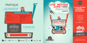 CITE METISSE – Programme Samedi 29 novembre 2014