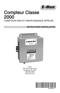 62-0389 Class 2000 (French Version) Installation Manual - E-Mon