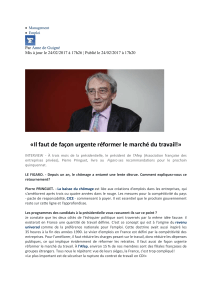 Interview de Pierre Pringuet - Le Figaro