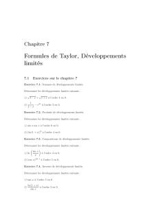 Formules de Taylor, Développements limités - IMJ-PRG