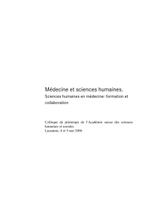 Médecine et sciences humaines.