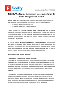Fidelity International lance deux fonds de dette émergente en France