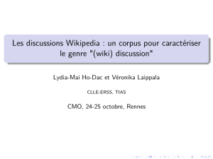Les discussions Wikipedia - ird-cmc