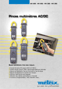 Pinces multimètres AC/DC - Test et mesure électrique