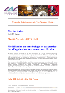 Marine Aubert Modélisation en cancérologie et cas particu
