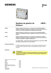 7550 Système de gestion de brûleurs LMV5
